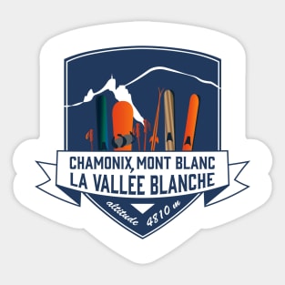 Chamonix Vallée Blanche Sticker